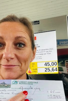 Fabienne remporte un chèque carburant